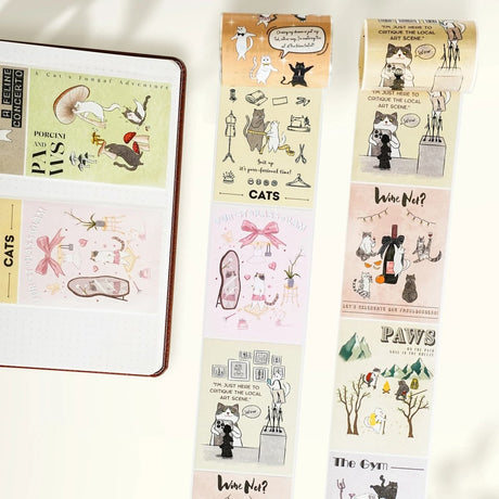 Washi tape Feline Funk - 70 mm - 2 - Washi Tape Shop - Tidformera