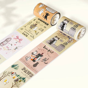 Washi tape Feline Funk - 70 mm - 1 - Washi Tape Shop - Tidformera