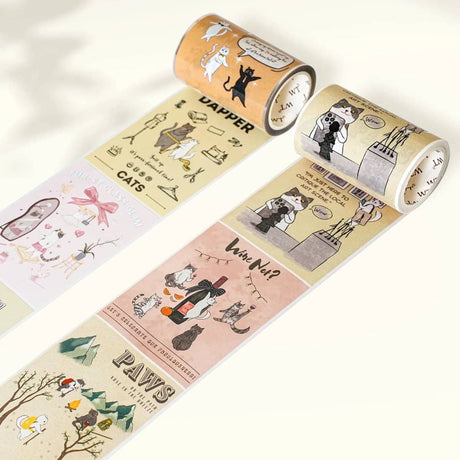 Washi tape Feline Funk - 70 mm - 1 - Washi Tape Shop - Tidformera