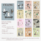 Washi tape Feline Funk - 70 mm - 8 - Washi Tape Shop - Tidformera