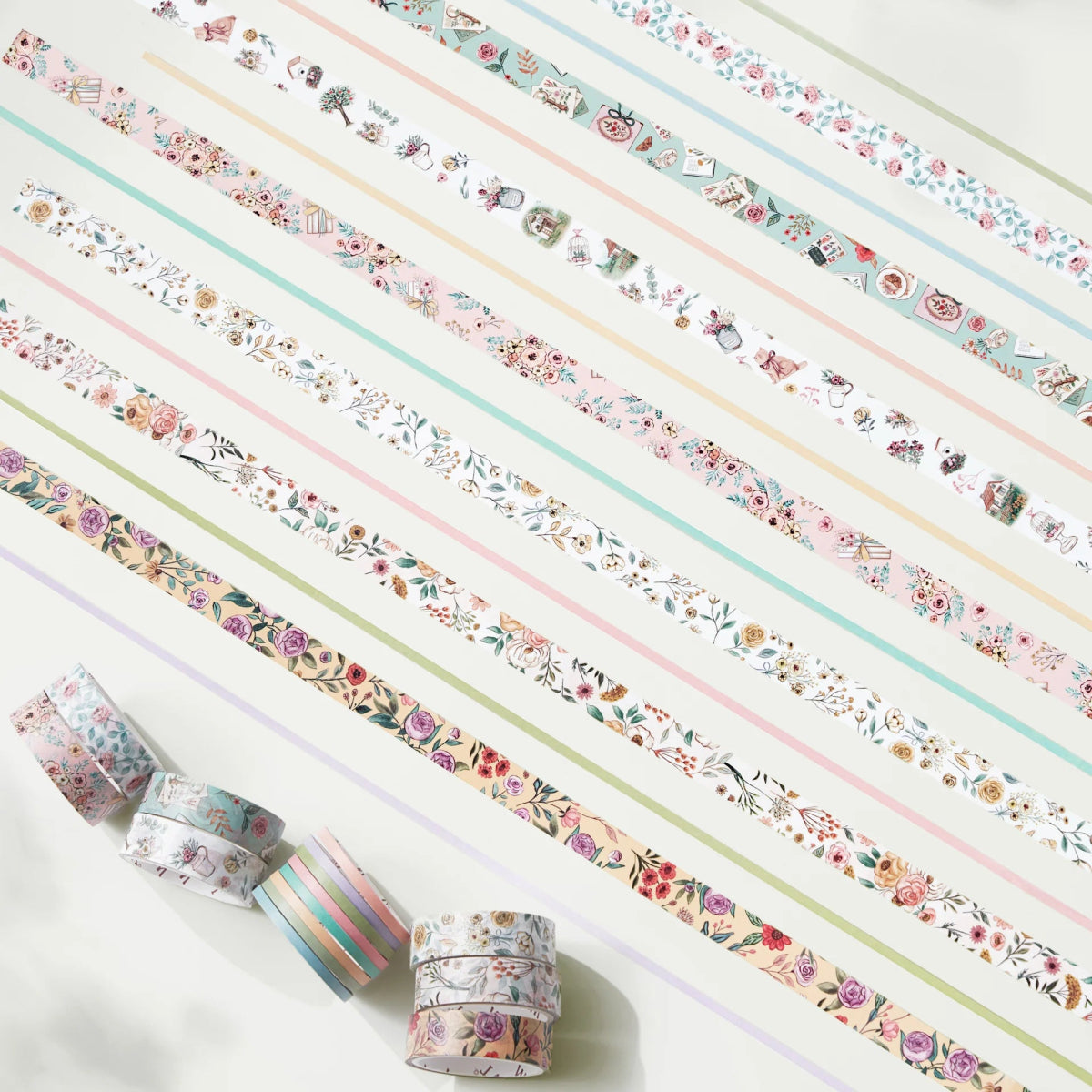 Washi tape Floral Lane 15 - pack - Washi Tape Shop - Tidformera