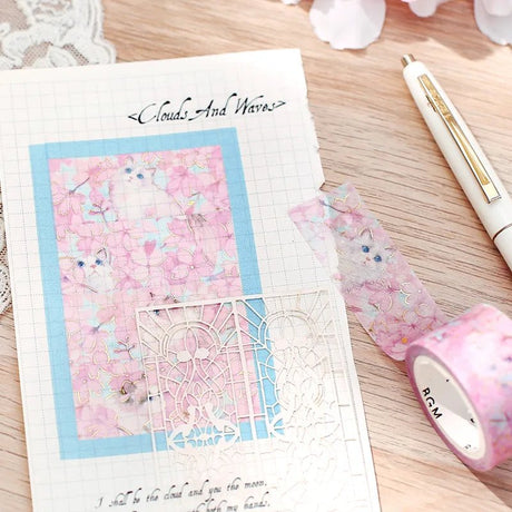 Washi Tape Flower and Kitty - Blossom - BGM - Tidformera