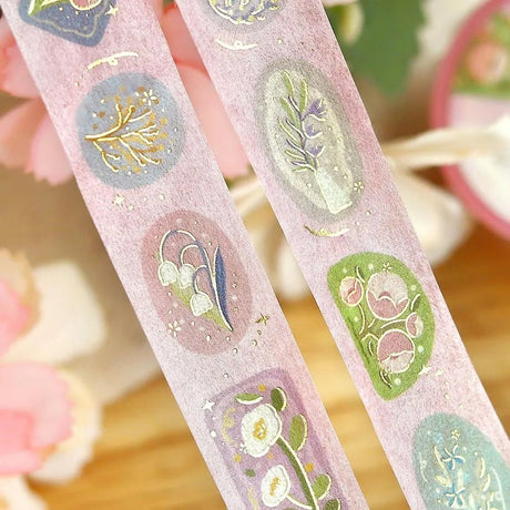 Washi Tape Flower brooch - 2 - BGM - Tidformera