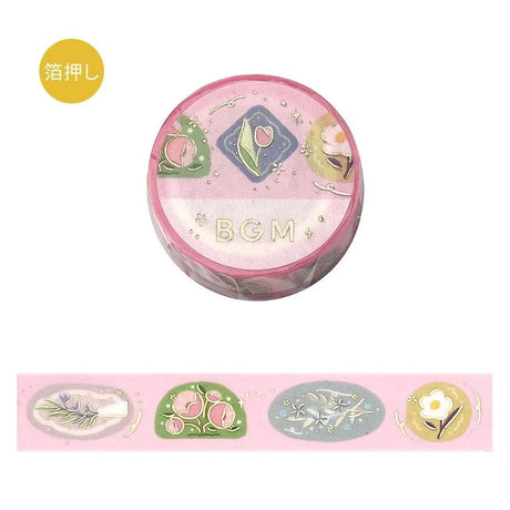 Washi Tape Flower brooch - 1 - BGM - Tidformera