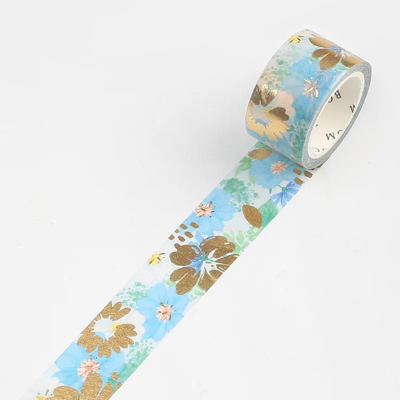 Washi Tape Flower Melody - American Blue - 2 - BGM - Tidformera