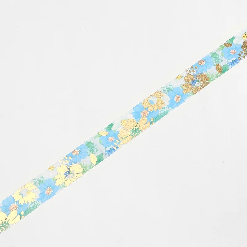 Washi Tape Flower Melody - American Blue - 4 - BGM - Tidformera