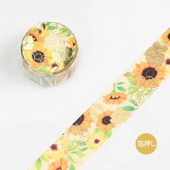 Washi Tape Flower Melody - Sunflower - BGM - Tidformera