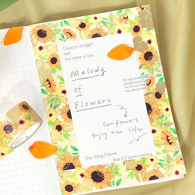 Washi Tape Flower Melody - Sunflower - BGM - Tidformera