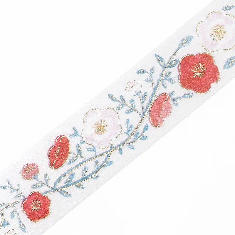 Washi Tape Flower pattern - Plum - BGM - Tidformera