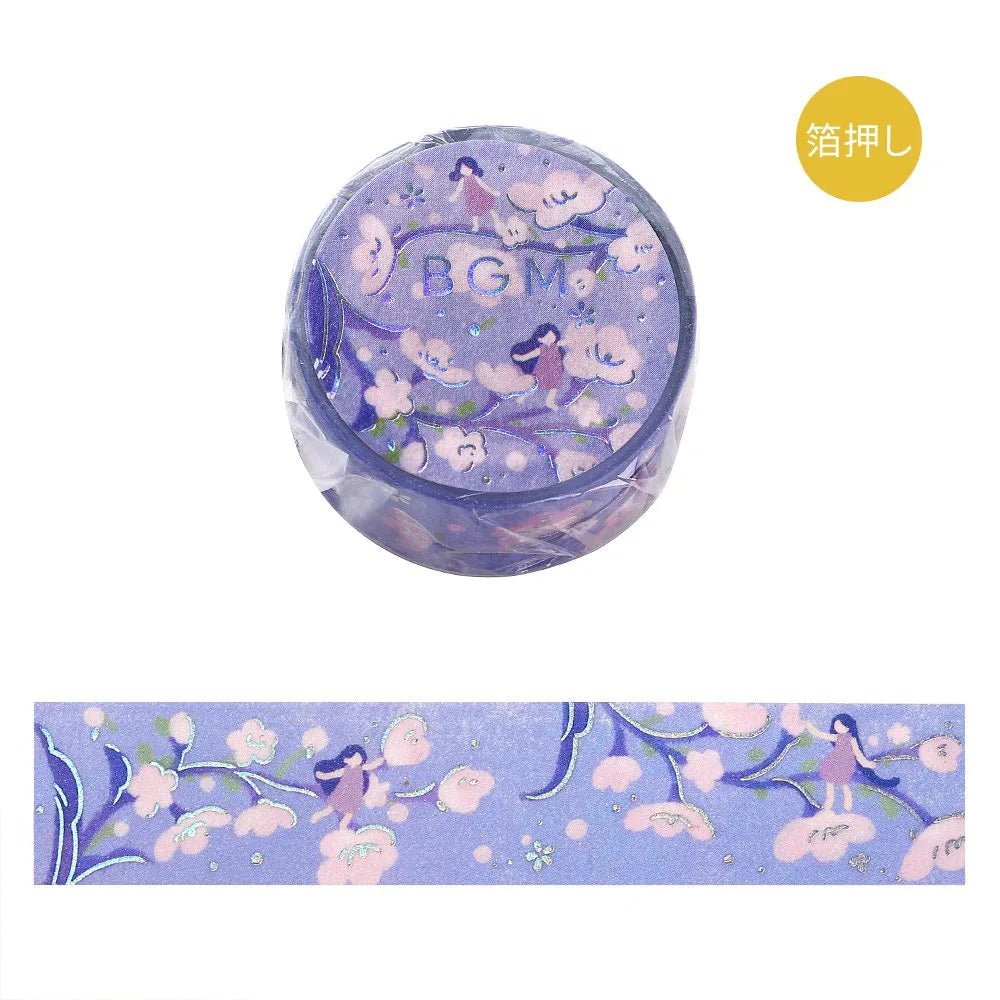 Washi Tape Flower Story - Light Purple - BGM - Tidformera