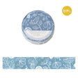 Washi Tape Flowering plants handbook - Blue Transparent Color - BGM - Tidformera