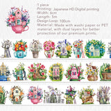 Washi tape Forest Houses Wide - 60 mm - 8 - Washi Tape Shop - Tidformera