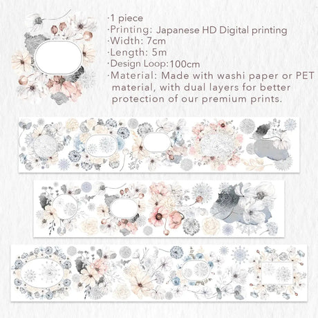 Washi tape Glacial Wide - 70 mm - 9 - Washi Tape Shop - Tidformera