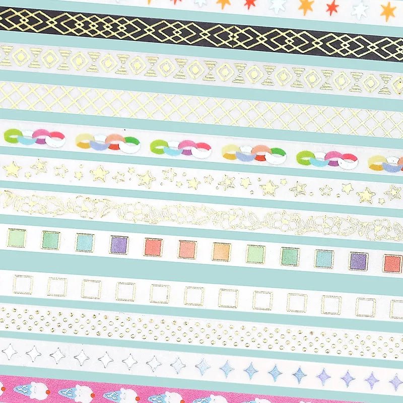 Washi Tape Gold Basic check - 5 mm - BGM - Tidformera