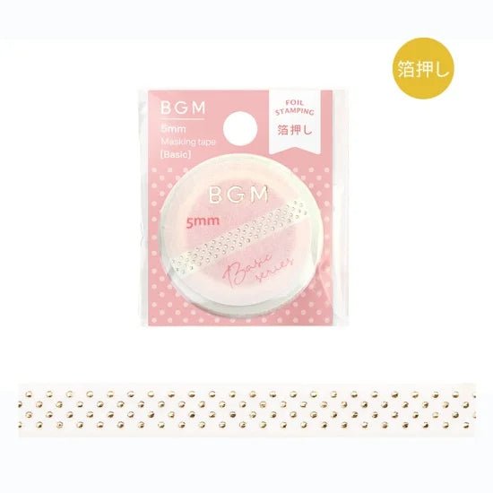 Washi Tape Gold Basic Dot - 5 mm - BGM - Tidformera