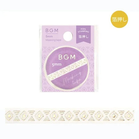 Washi Tape Gold Basic Mystery pattern - 5 mm - BGM - Tidformera