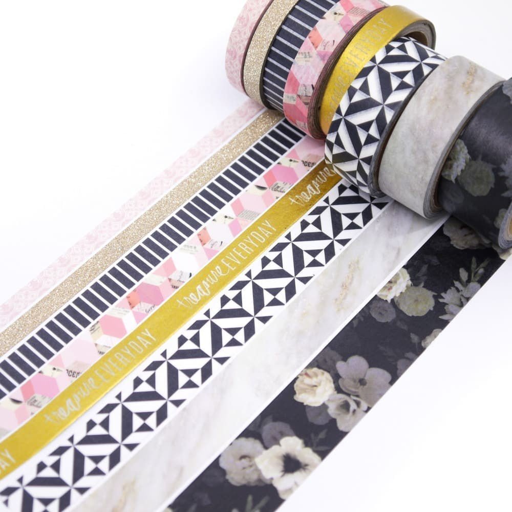 Washi tape Heidi Swapp 8-pack - Magnolia Jane - American Crafts - Tidformera