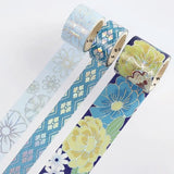 Washi tape Japanese kimono 3 - pack - Azure - BGM - Tidformera