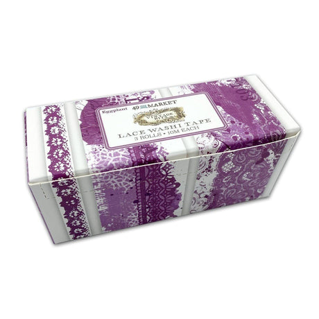 Förpackning med Washi tape Lace 3 - pack - Eggplant  från 49 and Market - Tidformera