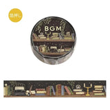 Washi Tape Late Night Bookshelf - 1 - BGM - Tidformera
