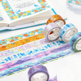 Washi Tape Life Serie - Blue cat - 4 - BGM - Tidformera