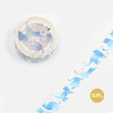 Washi Tape Life Serie - Blue cat - BGM - Tidformera