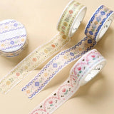 Washi Tape Life Serie - Embroidery Blue - BGM - Tidformera