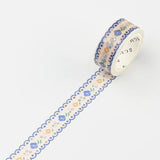 Washi Tape Life Serie - Embroidery Blue - BGM - Tidformera