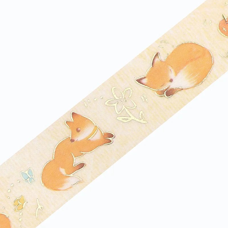 Washi Tape Life Serie - Leaves and Foxes - 3 - BGM - Tidformera