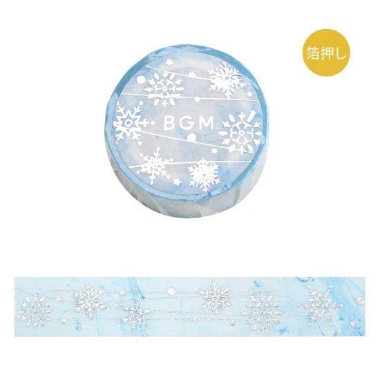 Washi Tape Life Serie - Silver Snow - BGM - Tidformera