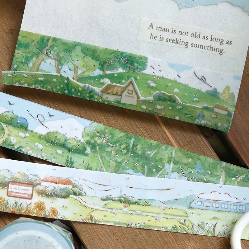 Washi Tape Little World - Fields at Dusk - BGM - Tidformera