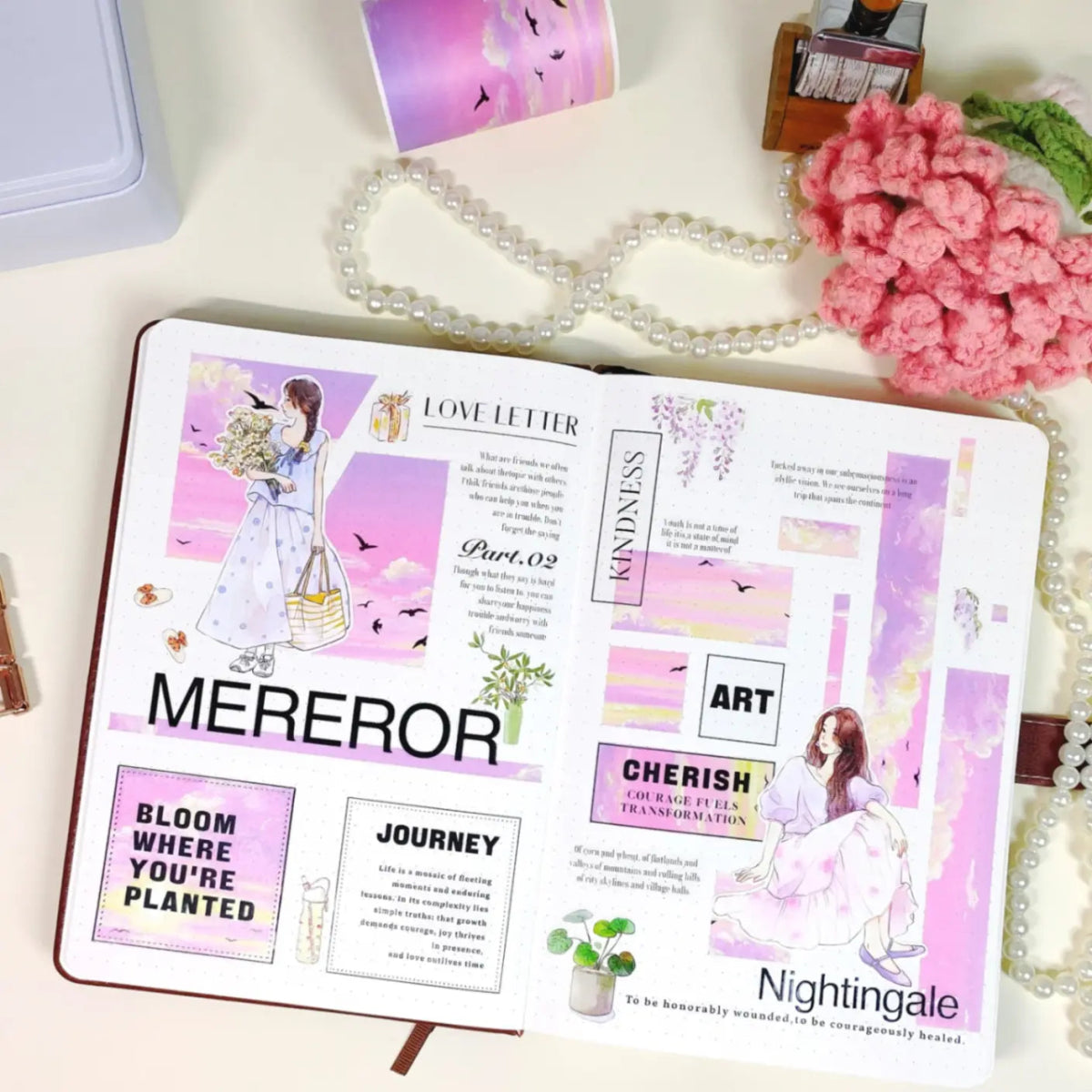 Washi Tape Lotus Twilight - 70 mm - 2 - Washi Tape Shop - Tidformera