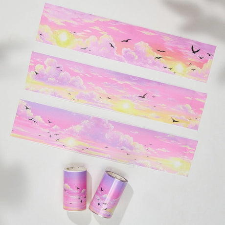 Washi Tape Lotus Twilight - 70 mm - 3 - Washi Tape Shop - Tidformera