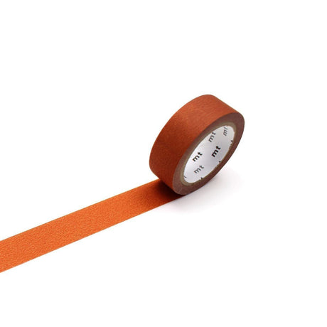 Washi Tape Matte - Burnt orange från MT masking tape - Mörkorange washi tape - Tidformera