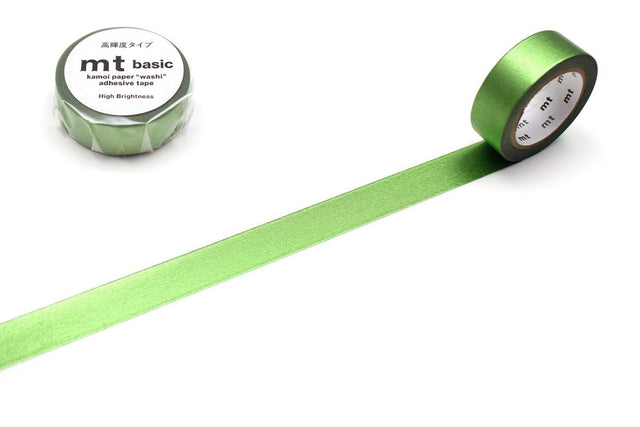 Washi Tape Metallic - Yellow green - MT masking tape - Tidformera