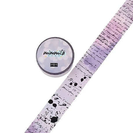 Washi tape - Mimmilä - Script Columns Lilac 25 mm - 1 - MIC & MIM Premium Paper Shop - Tidformera