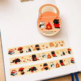Washi tape Mocha - Purrfect Autumn Days - 2 - Moonaries illo - Tidformera