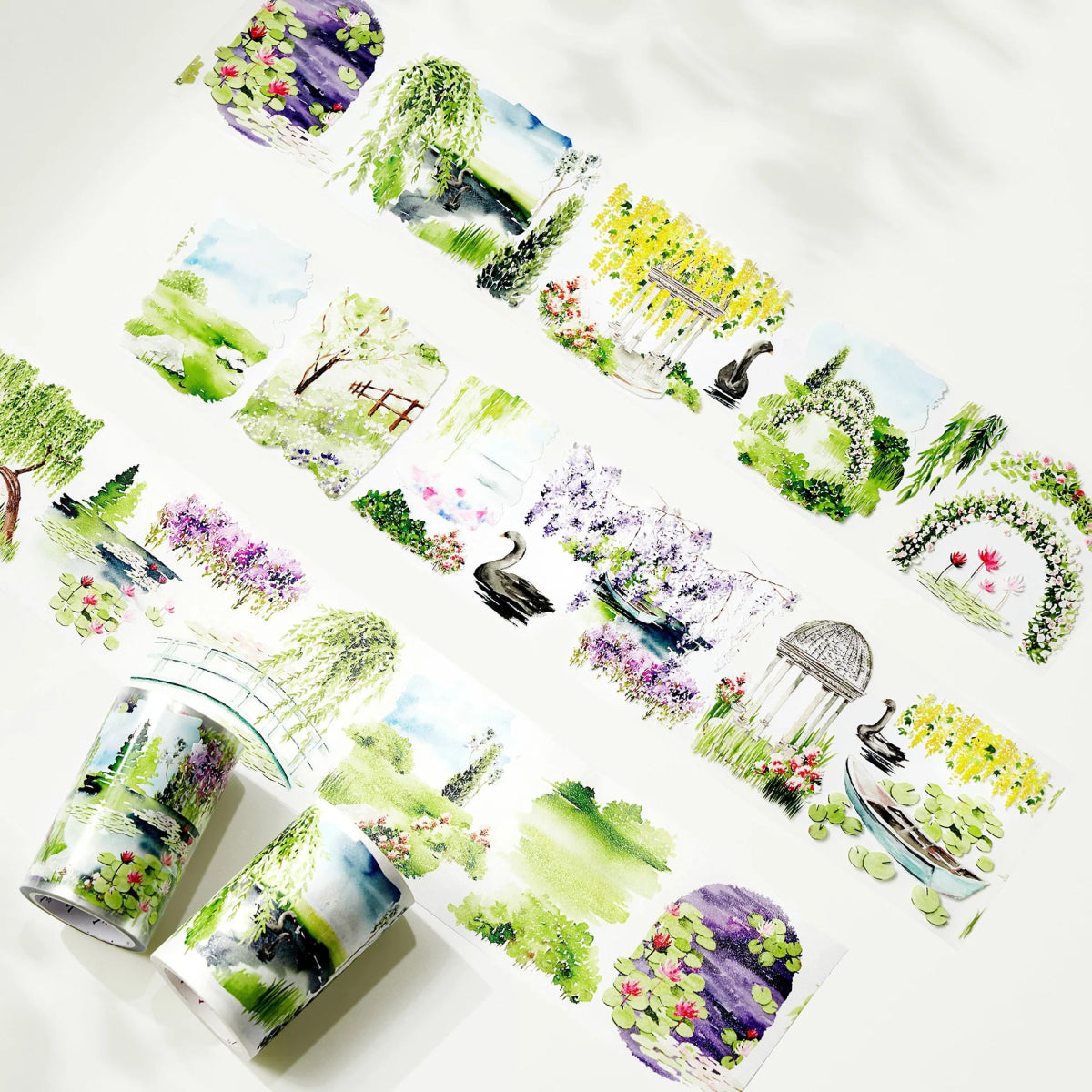 Washi tape Monet's Garden Wide - 70 mm - Washi Tape Shop - Tidformera