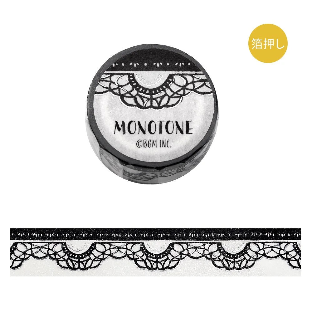 Washi tape Monotone - Lace - BGM - Tidformera