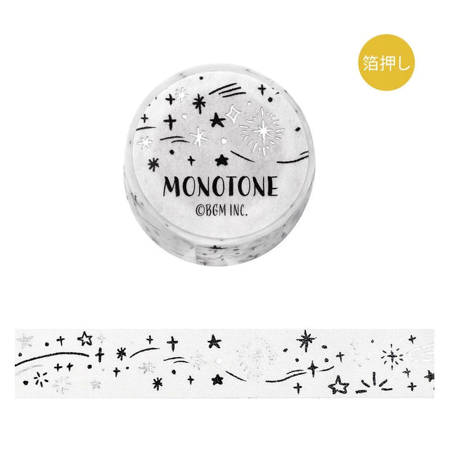 Washi tape Monotone - Starry sky - BGM - Tidformera