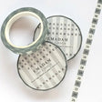 Washi Tape - Month Numbers 5 mm - Grey - 1 - Emadam Art & Design - Tidformera