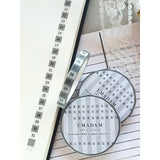 Washi Tape - Month Numbers 5 mm - Grey - 4 - Emadam Art & Design - Tidformera
