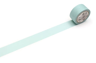 Washi Tape Pastel - Green 20 mm från MT masking tape - Utrullad pastellgrön washi tape - Tidformera
