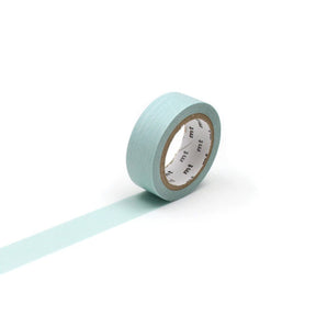 Washi Tape Pastel - Turquoise från MT masking tape - Utrullad pastellturkos washi tape - Tidformera