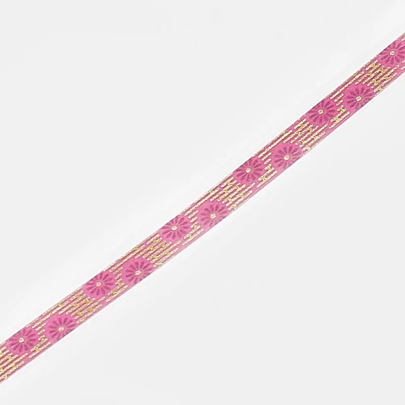 Washi Tape Pattern Chrysanthemum - 5 mm - BGM - Tidformera