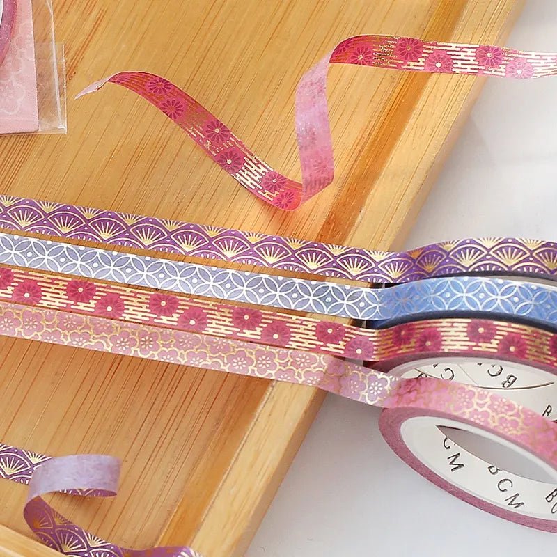 Washi Tape Pattern Chrysanthemum - 5 mm - BGM - Tidformera