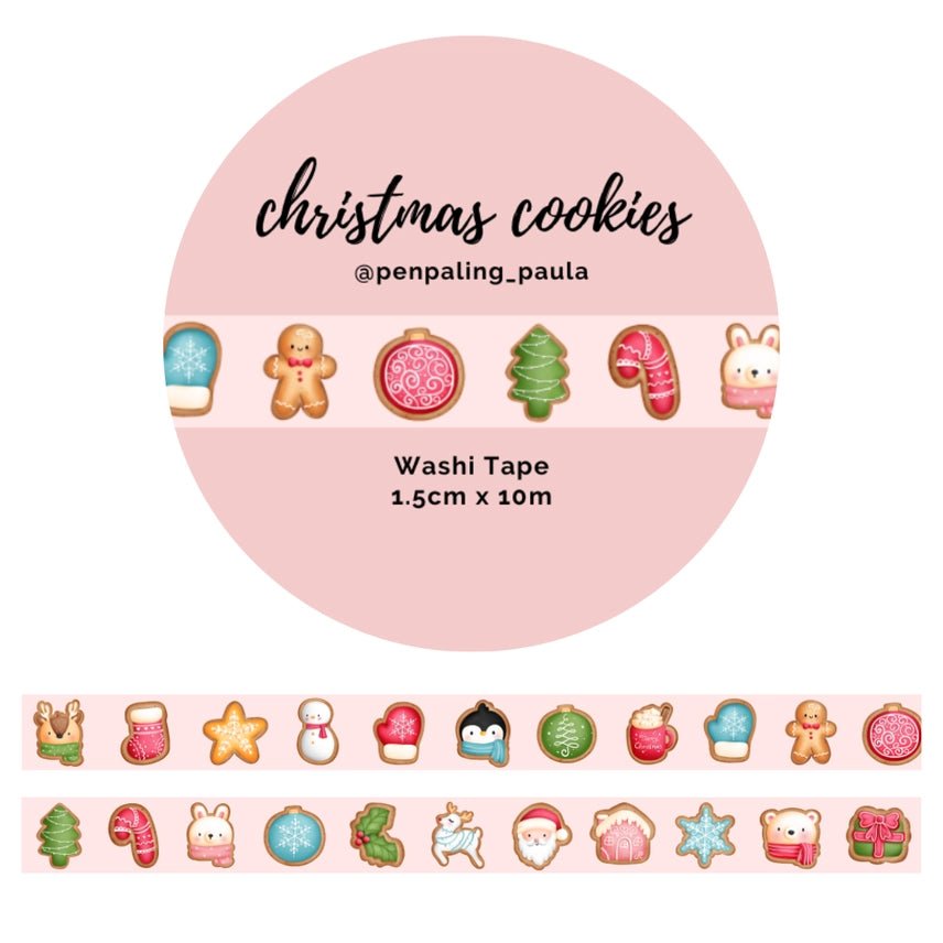 Washi tape - Penpaling Paula 15 mm - Christmas Cookies - 1 - Penpaling Paula - Tidformera