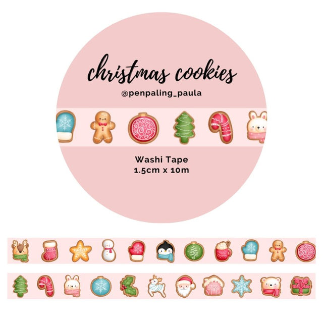 Washi tape - Penpaling Paula 15 mm - Christmas Cookies - 1 - Penpaling Paula - Tidformera