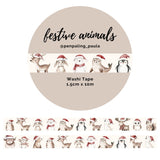 Washi tape - Penpaling Paula 15 mm - Festive Animals - 1 - Penpaling Paula - Tidformera