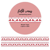 Washi tape - Penpaling Paula 15 mm - Folk Xmas - 1 - Penpaling Paula - Tidformera